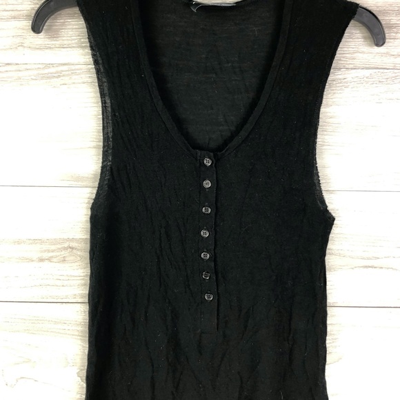 Nasty Gal Black Half Button Down Top - Picture 4 of 6